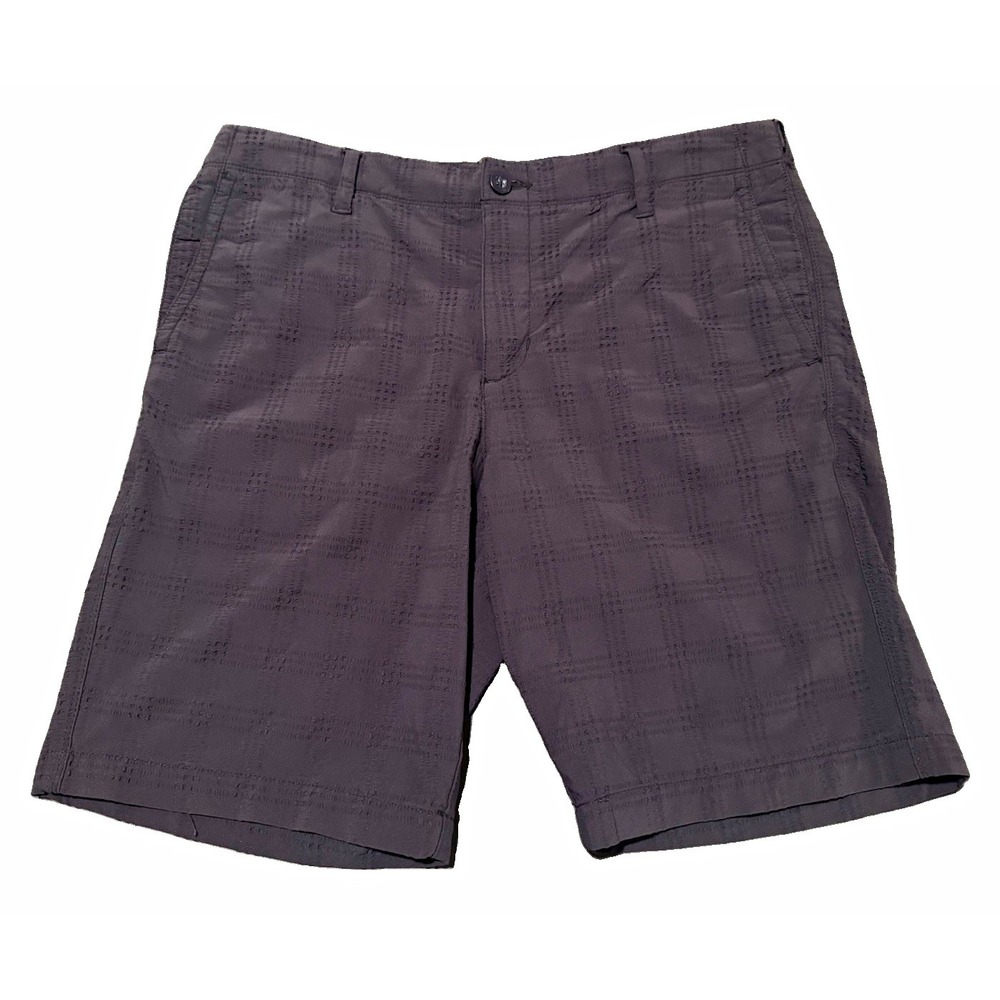Tommy Bahama Men's Seersucker Black Plaid Chino Shorts Black SZ 35 Logo